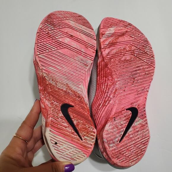 Nike Metcon 5 Grey Pink Cross Training Weightlifting Crossfit Shoe Womens Size 9 - Picture 6 of 13